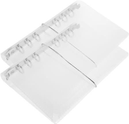 MAGICLULU Set 2 Copertine Trasparenti A6 in Plastica PP per Raccoglitori a 6 Fori con Chiusura Elastica Protezione per Planner Diario e Album Fotografico Portatile per Uso Quotidiano e