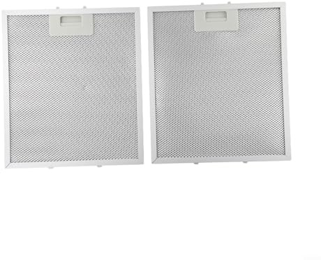 Confezione da 2 filtri in alluminio a rete metallica, 305 x 267 x 9 mm, ricambio per cappe aspiranti, supporta il flusso d'aria e la riduzione degli odori della cucina