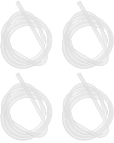 ORFOFE Set 4 Pezzi Parti per Tiralatte Elettrico Tubo Flessibile in Silicone 80Cm e Inserti Flangiati in Silicone per Allattamento al Seno Compatibili Accessori Tiralatte