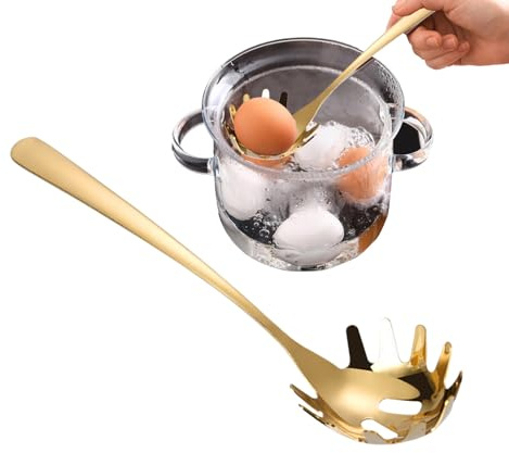 Cucchiaio per pasta – Cucchiaio per spaghetti con denti | Cucchiai per spaghetti, colino per pasta in acciaio con denti, utensili da cucina da cucina cucchiaio da cucina per fertilizzante