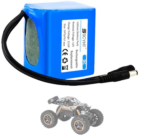 SSCYHT Batería de Repuesto 12 V y 7,5 Ah Batería de Litio 7500 mAh Baterías Recargables 12 V Baterías CC para alimentación Emergencia para Motor 90 W máx. con BMS,12v7500mah