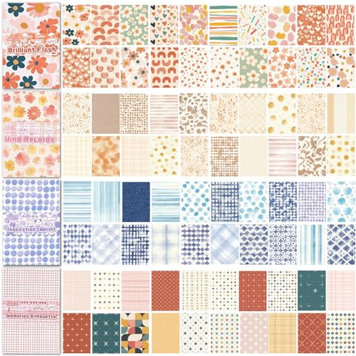KASESSS 200 Fogli Retrò Carta Scrapbooking, 8.3 x 5.6cm Carta di Riso per Decoupage, Cartas per Decoupage, Colorato Scrapbook Paper per Creare Riviste Decorazioni Vintage Junk Journal DIY Artigianato