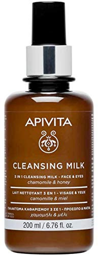 Apivita 3-i-1 rengöringsmjölk för ansikte och ögon med kamomill och honung 200 ml