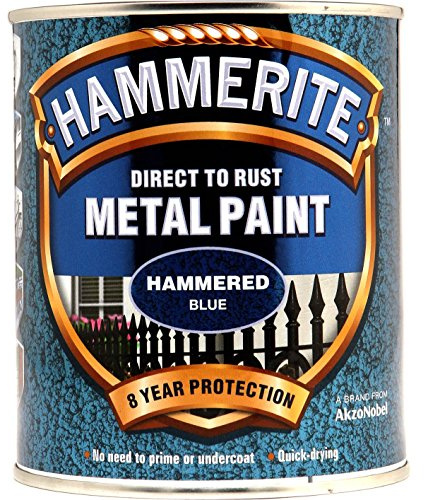 Hammerite Metallfarbe, direkt auf Rost aufgetragen, 750 ml, Blau