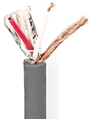 NEDIS Câble DMX - 110 Ohm - 2 x 0,23 mm² - 100 m - Rond - PVC - Gris foncé - Rouleau