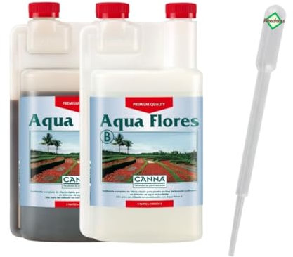 Weedness Canna Aqua Flores A&B 10 Liter - Blütephase Hydrokultur Dünger Hydrokulturdünger Bewässerung Flüssigdünger Organisch Grow Bio Naturdünger