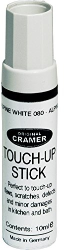 Cramer Ausbesserungsstift, Farbe: Alpinweiß, Made in Germany, Anleitung in Englisch