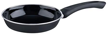 Riess, 0050-022, Gourmetpfanne 18, CLASSIC - SCHWARZEMAILLE, Durchmesser 18 cm, Höhe 4 cm, Inhalt 0.6 Liter, Emaille schwarz, Bratpfanne, Induktion