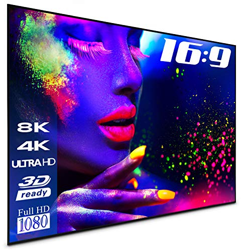 ESMART Expert UKD Akustik Rahmen-Leinwand [Größenauswahl] 244 x 137 cm (110) 16:9 | Heimkino Beamer Projektionsleinwand Rahmen Leinwand LCD LED