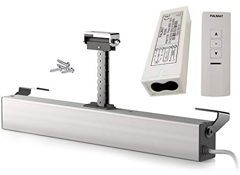 PALMAT – Elektronischer Fensteröffner mit Kettenantrieb, Geeignet für Schiebe-, Flügel- und Dachfenster, Für Zuhause oder das Büro, Für schwer zugängliche Fenster, Silber