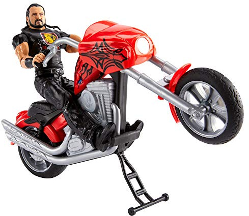 WWE GYX60 - Wrekkin’ Slam Cycle Motorrad mit Drew McIntyre Basis-Actionfigur, Geschenk für Kinder ab 6 Jahren