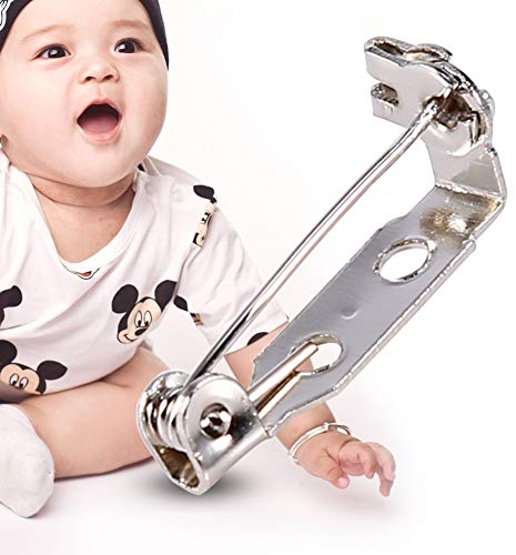 Broschennadeln Zum Basteln, 50 Stück Silberfarbene Brosche, Anstecknadel 20 25 32mm Optional, Sichere Brosche, Sicherheitsverschlussstifte Mit Löchern Für Die Schmuckherstellung Kunsthandwerk(20mm)