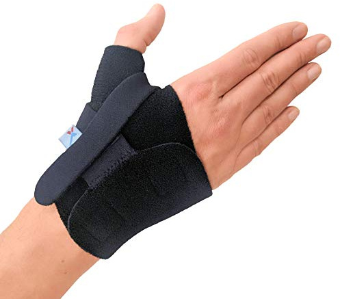 Express Orthopaedic® CMC Joint Support Thumb Brace | Lightweight Thumb Stabiliser for Arthritis, Ligament Sprains & CMC Joint Pain | Breathable Neo-Elastic | MED - Palm Circ:17.5-20cm, RIGHT