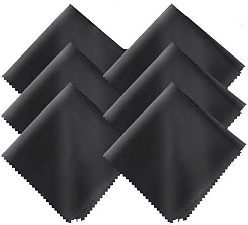 6-Teiliges Mikrofasertücher - 15 x 18 cm Mikrofaser Brillenputztuch. Kamera Objektiv Mikrofaser Reinigungstücher. LCD, Led TV Bildschirm Microfasertuch Reinigung. Laptop pc Display Reiniger Tuch