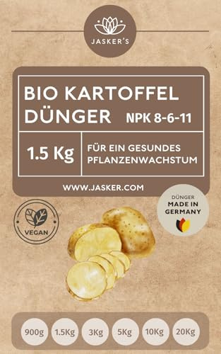 JASKER'S Kartoffeldünger 1.5 Kg - Für gesunde, Dicke und schmackhafte Kartoffel - Organischer Dünger für Kartoffel