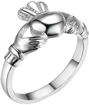 Homxi Silber Ring 925 Damen,Ring Verlobung Claddagh Herz Ring Damen Verlobung Silber Gr 57 (18.1)