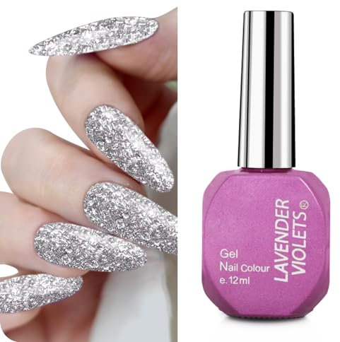 Lavender Violets 12ml Gel Nail Polish UV LED Soak Off Nail Lamp Curing Manicure Pedicure Larger Content Salon Quality Royal Sliver H528