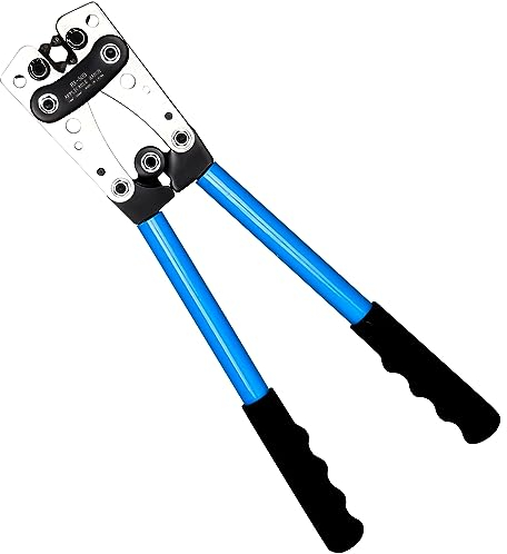 Jutyum Crimpzange Kabelschuh Set - AWG 10-0, 6/10/16/25/35/50 mm² - Presszange für Batteriekabelschuh - Geeignet für Automobilelektronik