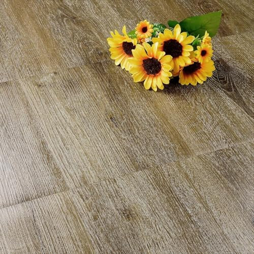 FunStick Fliesenaufkleber Küche Vintage Holzoptik PVC Bodenbelag Klebefolie Fliesen Boden Braun Selbstklebend Vinylboden Wohnzimmer Schlafzimmer 30×30CM 30 Stück Bodenfliesen Holzoptik Klebefliesen