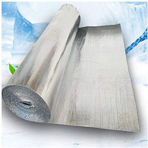 Panel Reflectante de Aislante Reflexivo Termico, Reflexivo Aislamiento Termico con Burbujas de Revestimiento Aluminizado Lámina Térmica Rollo Autoadhesivo para Suelo Techo Pared Radiador Calefacción (