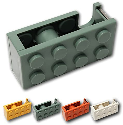 Spender Klebeband in Blockform | Lustig | Ideales Geschenk für Jungen / Mädchen und Jugendliche | 4 Farben erhältlich | Schreibtischrollenhalter (rot) (grün)