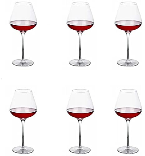 una copa de vino tinto, una copa larga, Copa de vino elegante juego de copas exquisitas copas de vino tinto for cumpleaños, perfectas for fiestas, celebraciones de bodas (rojo B) (Color : Red, Size