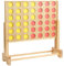 THE TWIDDLERS Giant Four In a Row Outdoor Garden Game with Portable Storage Bag, Wooden Connect Game for Kids and Adults, Height Adjustable up to 2.4ft / 72cm
