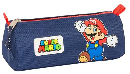 Super Mario World Federmäppchen mit Reißverschluss und Fach, Federmäppchen für Kinder, ideal für Kinder im Schulalter, bequem und vielseitig, Qualität und Widerstandsfähigkeit, 21 x 7 x 8 cm,