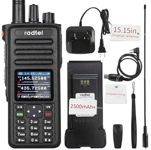 Radtel RT-730 10W Ham Radio Air Band Walkie Talkie, Full Band 199CH HT, Rechargeable Long-Range Handheld Two-Way Radio with USB-C Battery, NOAA, FM, & AM Frequency Capture Capabilities