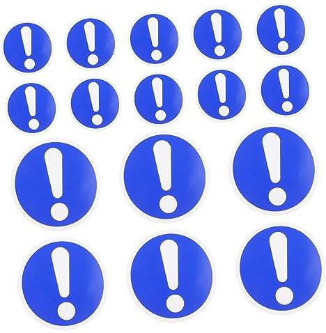 PartyKindom 4 Stück Sicherheitswarnaufkleber Pvc Warnetiketten Für Maschinen Selbstklebend 5x5cm Für Innen Und Außenanwendung Mit Ausrufezeichen Langlebig Und Wasserfest