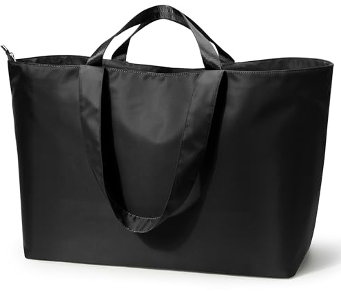KALIDI Faltbare Shopper Reisetasche Strandtasche XXL,60L Extra große Holdall Weekender Gym Tasche mit Reißverschluss Leichtgewicht für Frauen Reisen,Strand,Camping