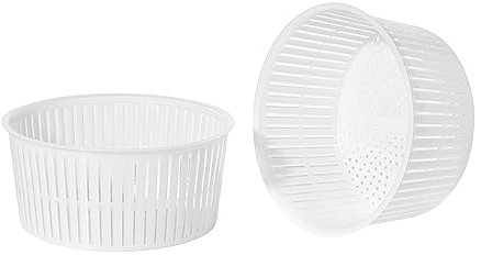 Cheese Moulds for Brie, Camembert - Round Shape, Plastic Cheese Form (12.7x11cm)
