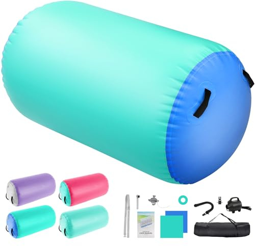 KIKILIVE Air Roller, Rouleau Barreau Gonflable avec Pompe à Air Électrique 600W, Tapis de Gymnastique, Rouleau de Yoga, Matelas de Piste pour la Gym, le Fitness, l'Entraînement à l'Équilibre