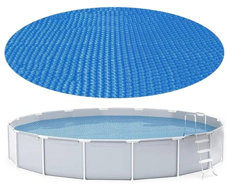 Copripiscina Solare Termico Rotondo - Copertura Isolante a Bolle per Vasche Idromassaggio, Protezione UV/Polvere per Giardino/Esterno, Diametro 180-360cm, Piscine Interrate, Telo Galleggiante