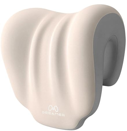 JAYIOLA Coussin de Nuque pour Chaises de Bureau, Appui-tête, Coussin de Bureau pour La, Soutien du Cou et du Dos, Ergonomique, Beige