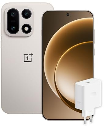OnePlus 15 AI Smartphone 5G, 16GB RAM 512GB, Snapdragon 8 Elite Gen5, Triple Cámara 50MP, Batería 7300mAh con Cargador Rápido 120W SUPERVOOC, con Watch3 de 43 mm, Sand Storm
