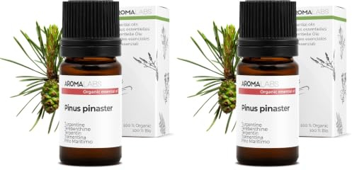 Trementina BIO (Pinus pinaster) - 5 mL - Aceite Esencial Quimiotipado y Certificado AB/Cosmos - Aroma Labs (Paquete de 2)