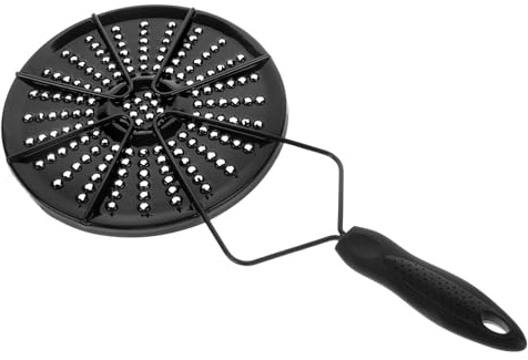 Ipetboom Plaque D'adaptation en Émail Noir Poignée Isolante, Diffuseur de Chaleur pour Cuisson Homogène sur Plaque à Induction et Gaz, la Cuisine Maison