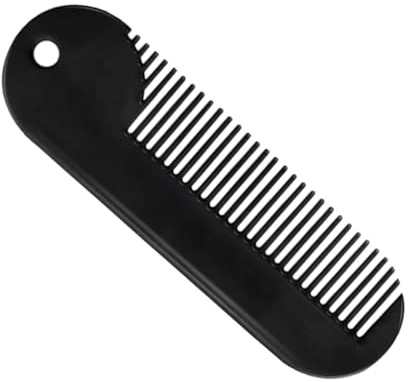 GATHINESS Bartkamm in Schwarz Tragbarer und Robuster Bartstylingkamm aus Zinklegierung Praktisches Salon Gadget zur Bart und Haarpflege für Männer