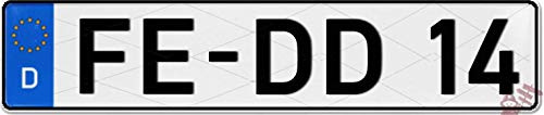D-EU-Schild Nummernschild zum Selbstgestalten ✓ Witterungsbeständig ✓ Vielfarbig ✓ Ideale Geschenkidee | Individuelles Namensschild, Aluminium-Schild ✓ mit Namen & Spruch selbst gestalten ✓