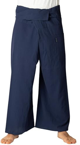 PANASIAM Fisherman Pants Unicolor, Navy Blue, L