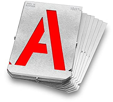 GRAVUREM-Signierschablonen/Schablonen/Stencils A-Z,& / Schrifthöhe 100mm
