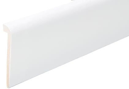 Hobby Legno - Coprimarmo Rivestito In Legno Di Tanganica Laccato Bianco mm. 100X20X2400 (Prezzo Per ml. 4, 80)
