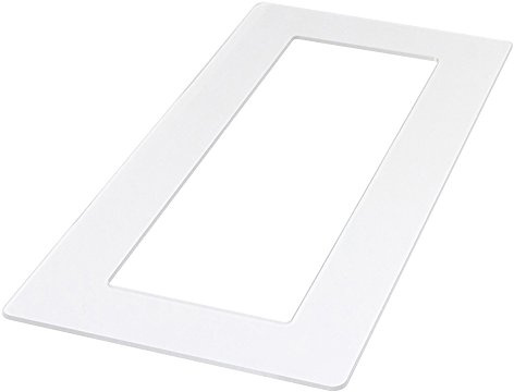 kekef Acrylglas Dekorrahmen klar 1fach 2fach 3fach 4fach, beidseitig benutzbar glänzend oder entspiegelt, Tapetenschutz Wandschutz für Lichtschalter und Steckdosen (antireflex 3-fach)