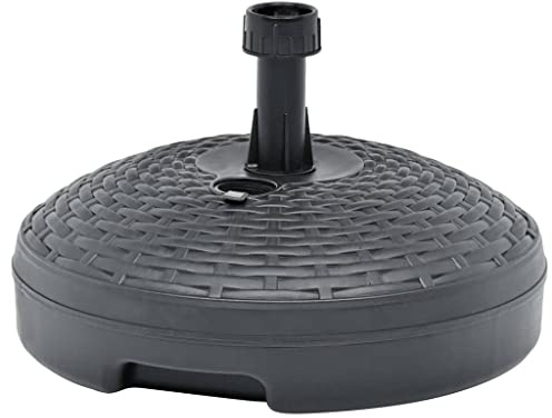 vidaXL Sonnenschirmständer Sand/Wasser 20L Anthrazit Kunststoff Rattan