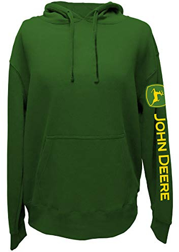 John Deere Solid Hoodie with Logo on Sleeve