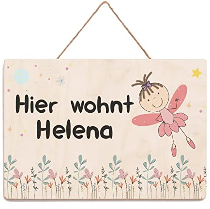Holzura Namensschild Kinderzimmer Personalisierte Geschenke Baby Zimmer, Namensschilder für das Kinderzimmer Deko, Türschild personalisiert mit Namen, Türschild Kinderzimmer