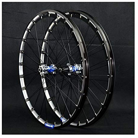 ZFF 26 27,5 Zoll MTB Vorderrad Und Hinterrad Scheibenbremse Mountainbike Laufradsatz Schnellspanner Doppelwandig 7 8 9 10 11 12 Fach 24 Löcher