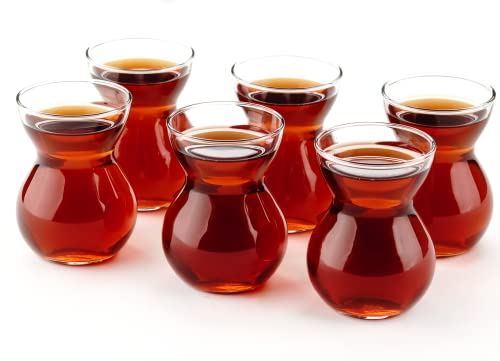 The BuyBox - Set di 6 graziosi bicchieri da whisky, cognac, liquore, sherry e snifter, 145 ml