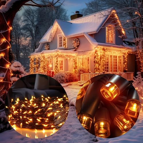 MONZANA® Lichterkette 400 LED 40m Innen Außen IP44 Stromsparend Stecker Leuchtkette Weihnachten Weihnachtsbeleuchtung Weihnachtsdeko Girlande Warmweiß